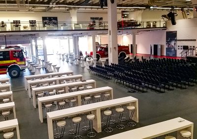 Veranstaltung IVECO Vermietung Stehtische, Stühle und Hussen in Ulm